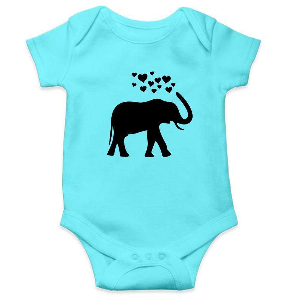 Elephants Hearts Abstract Rompers for Baby Girl- FunkyTradition FunkyTradition