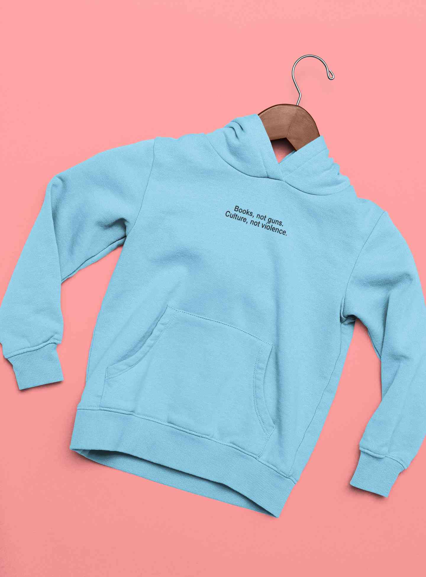 Books Not Gun Minimals Hoodies for Women-FunkyTeesClub