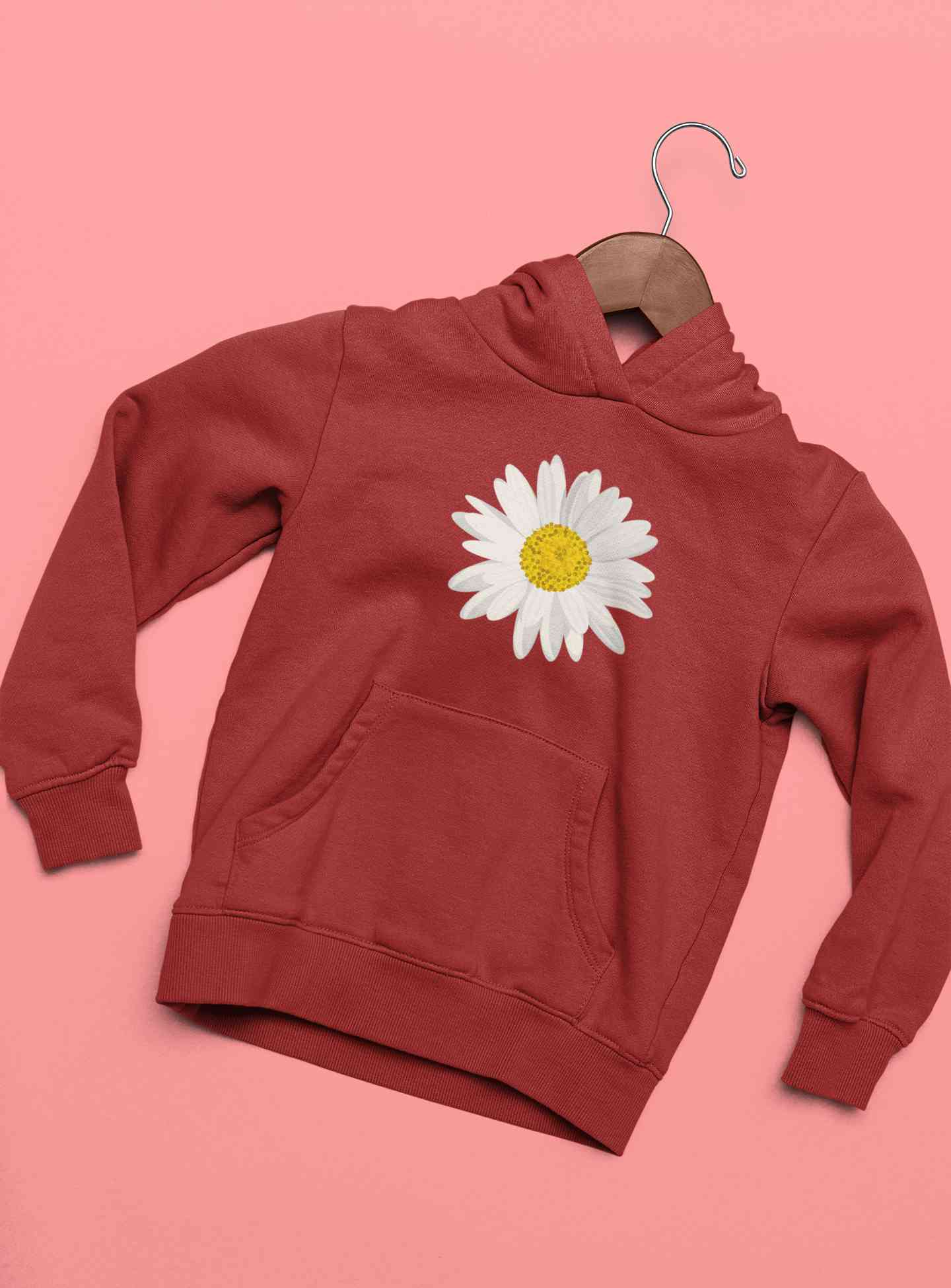 Cute Daisy Minimal Nature Cute Flower Graphic Hoodies for Women-FunkyTeesClub