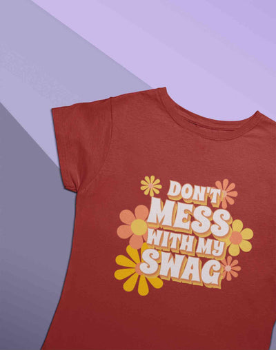 Quotes With Retro Typography Women Half Sleeves T-shirt- FunkyTeesClub
