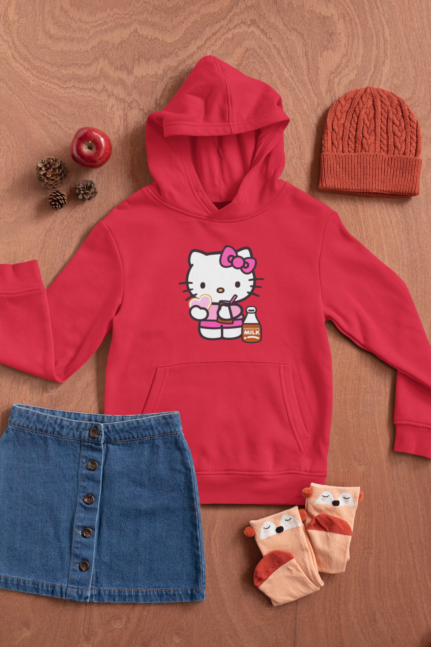 Hello Kitty Cartoon Girl Hoodies-FunkyTeesClub
