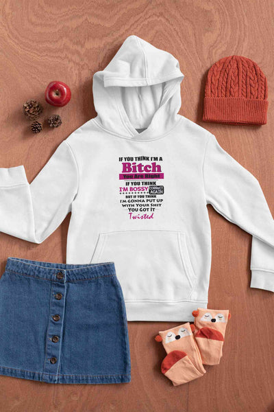 Bossy Bitch Attitude Hoodies for Women-FunkyTeesClub