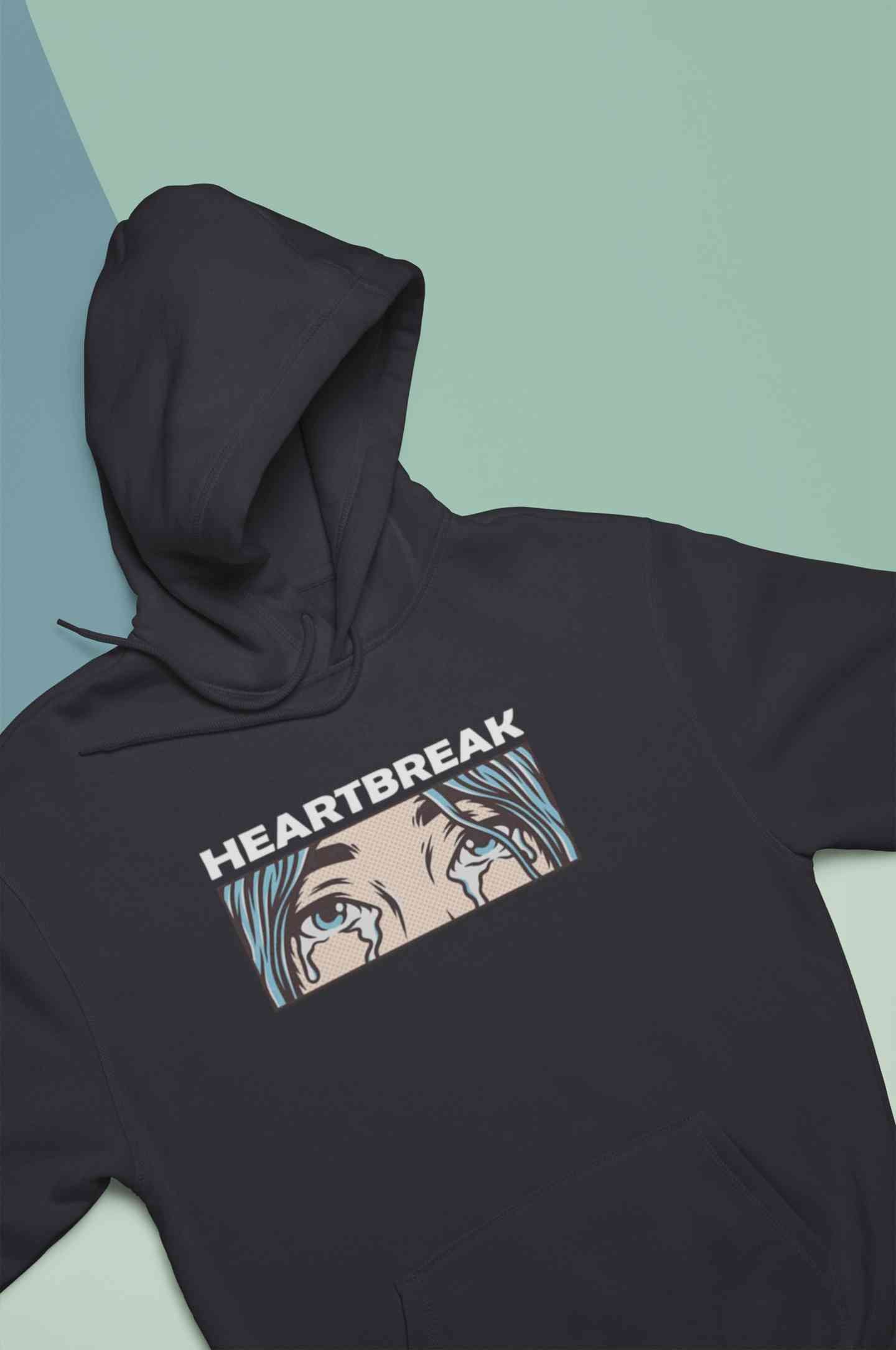 Eyes Shedding Tears Sad Broken Hearted Men Hoodies-FunkyTeesClub