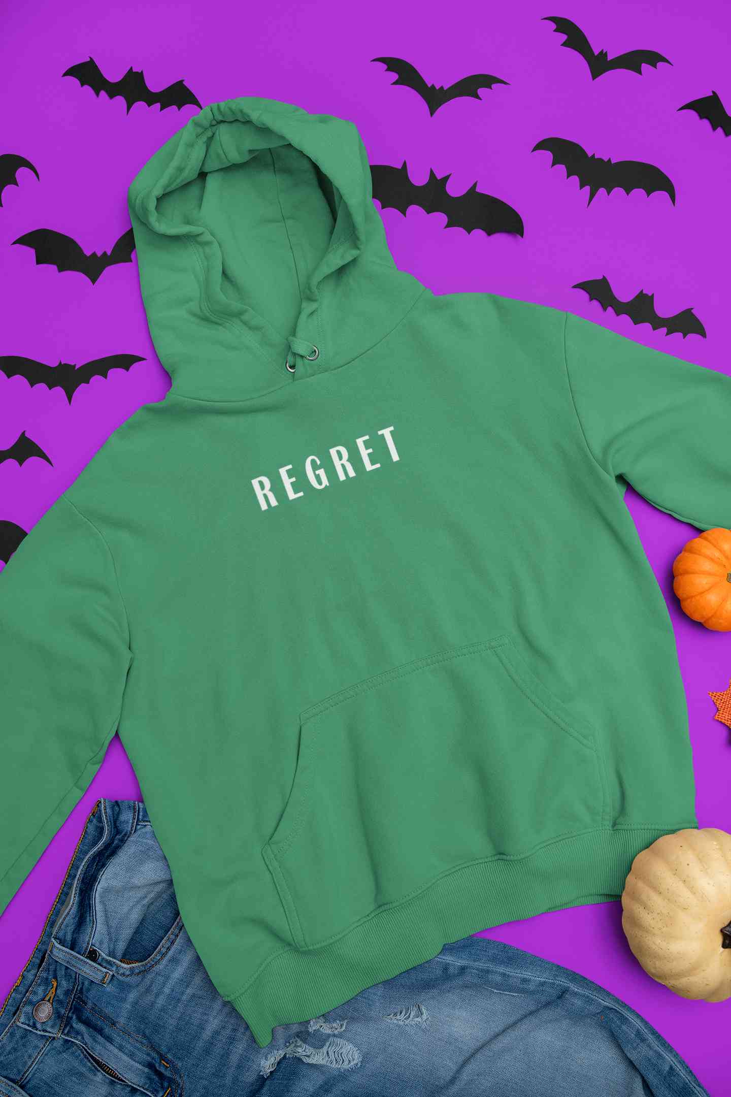 Regret Typography Hoodies for Women-FunkyTeesClub