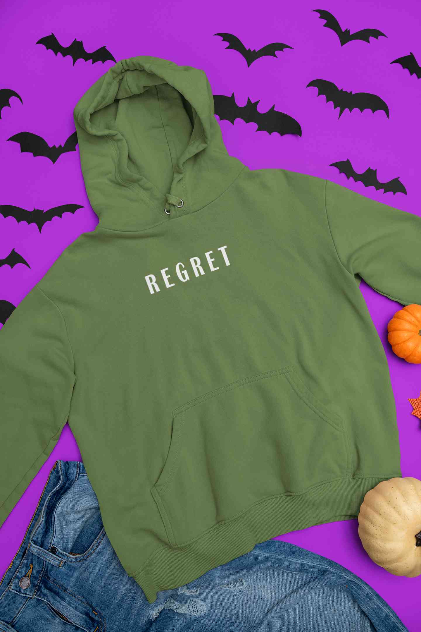 Regret Typography Men Hoodies-FunkyTeesClub