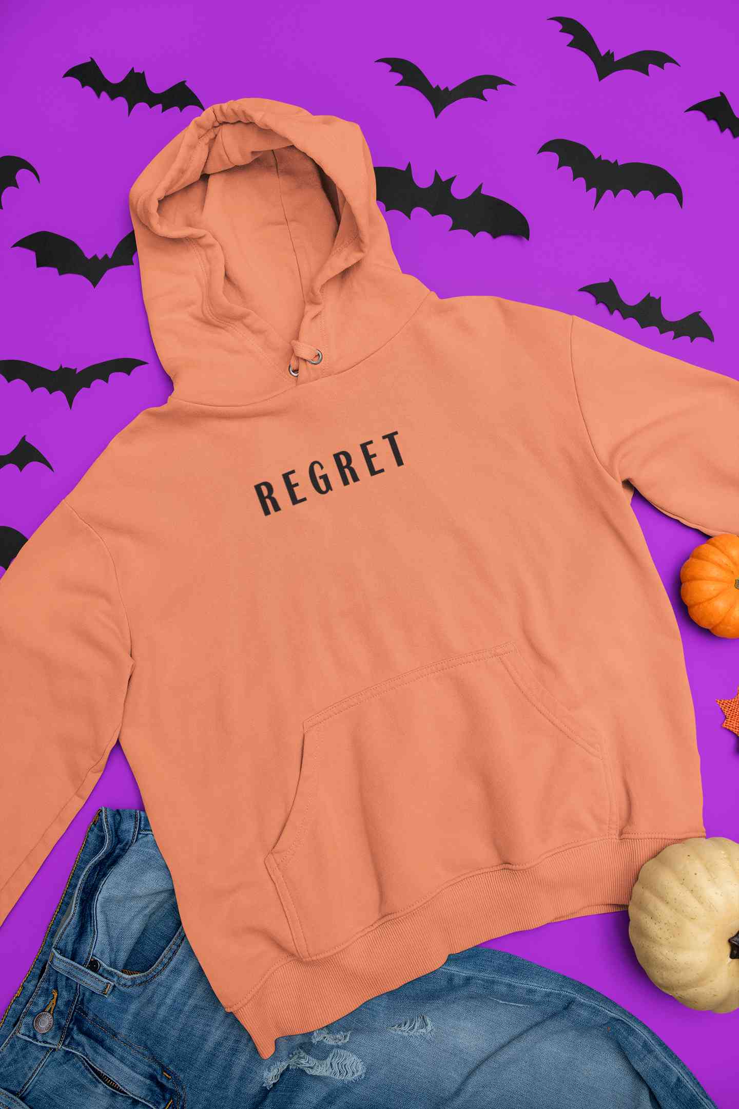 Regret Typography Men Hoodies-FunkyTeesClub