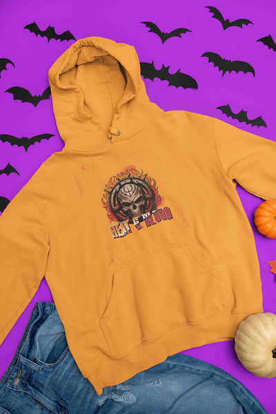 Flaming Skull Hoodies for Women-FunkyTeesClub