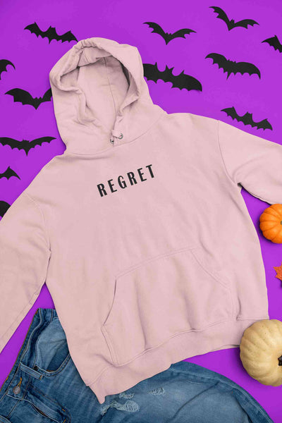 Regret Typography Hoodies for Women-FunkyTeesClub