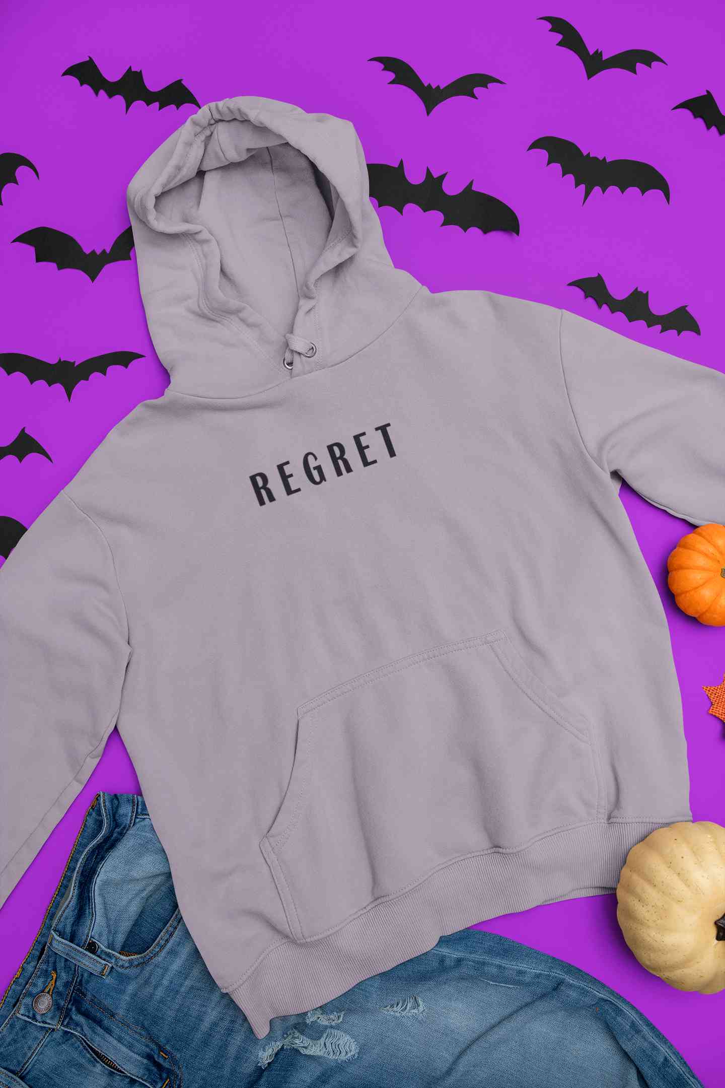 Regret Typography Men Hoodies-FunkyTeesClub