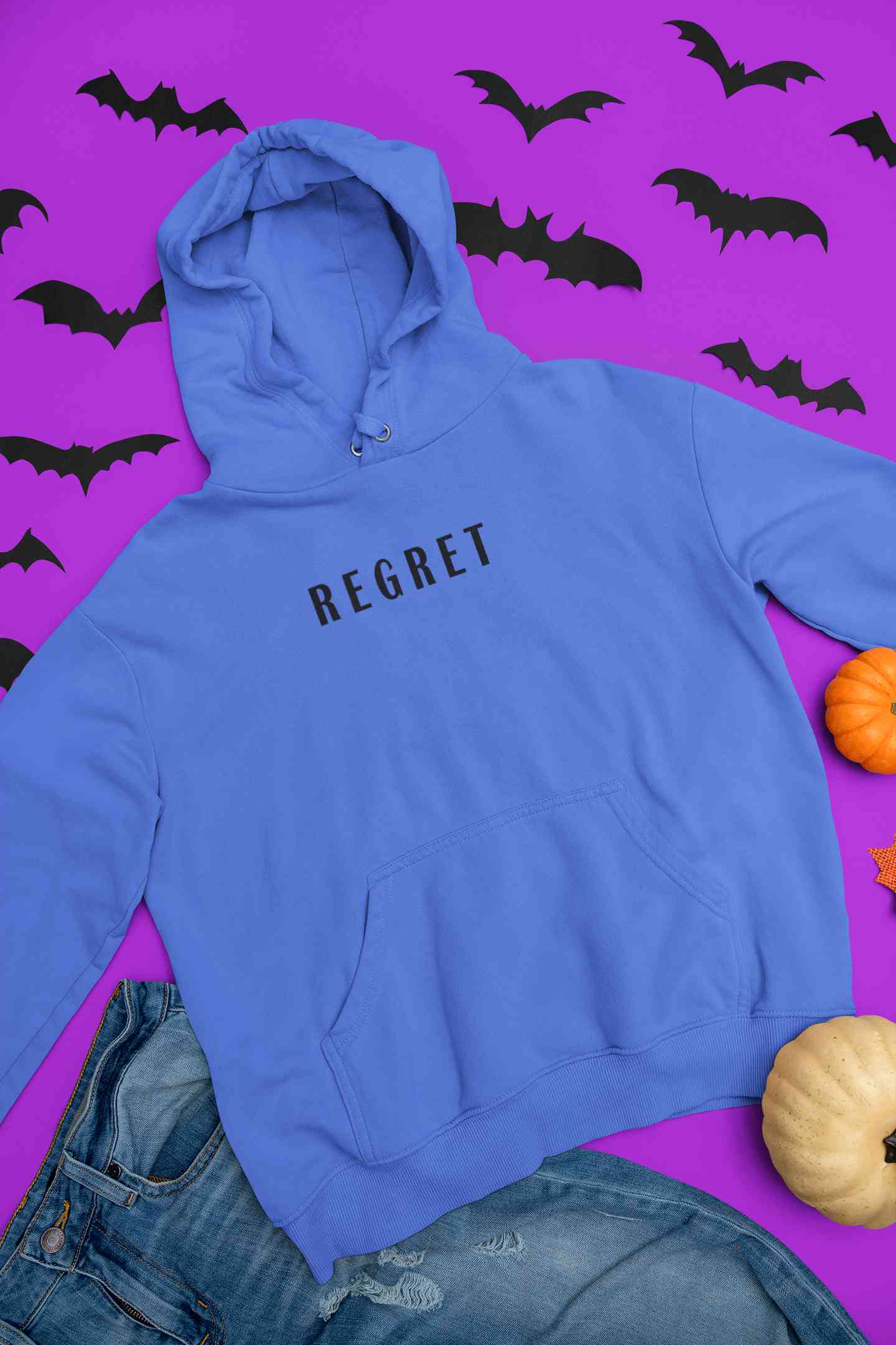 Regret Typography Hoodies for Women-FunkyTeesClub