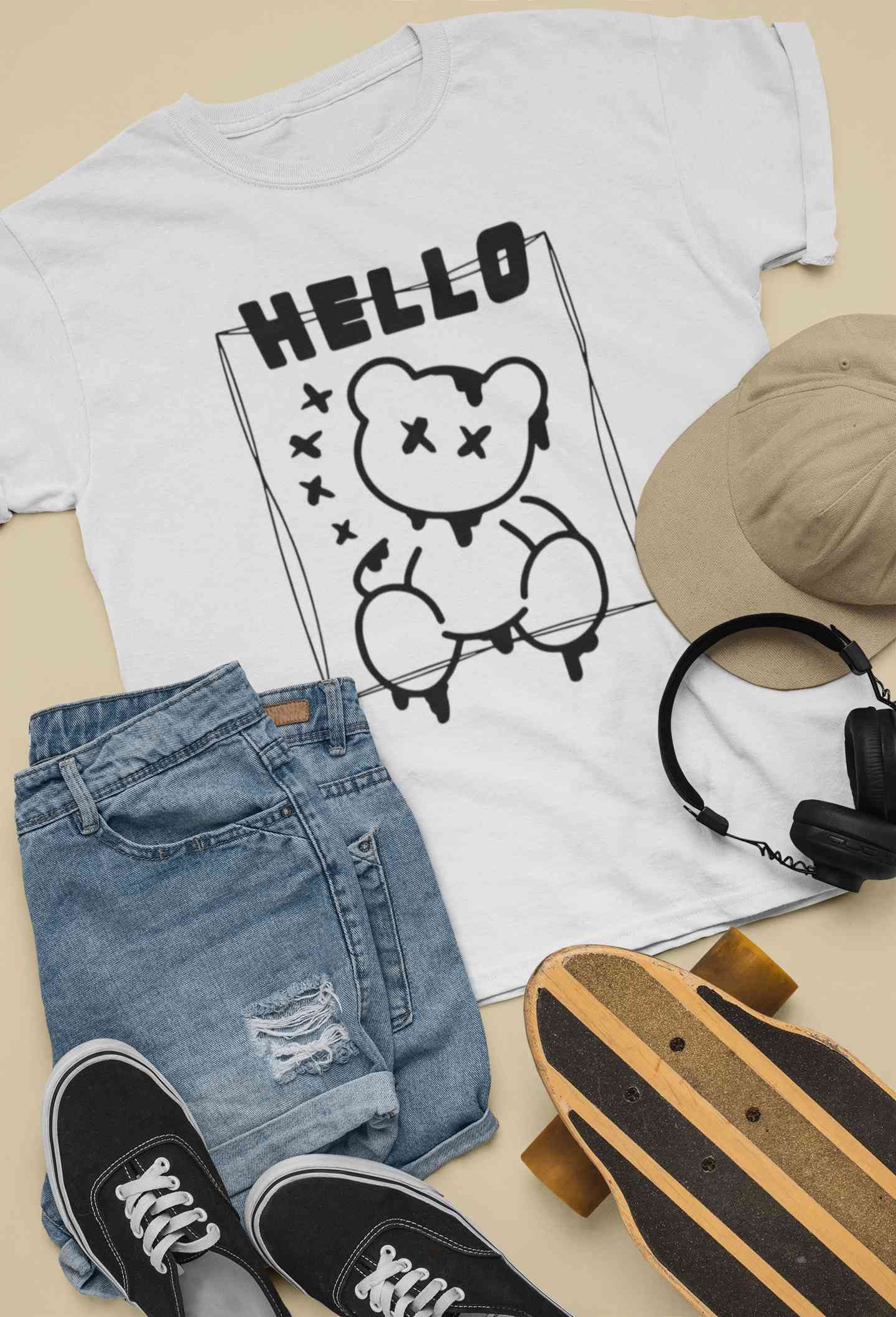 Hello Graphic Women Half Sleeves T-shirt- FunkyTeesClub