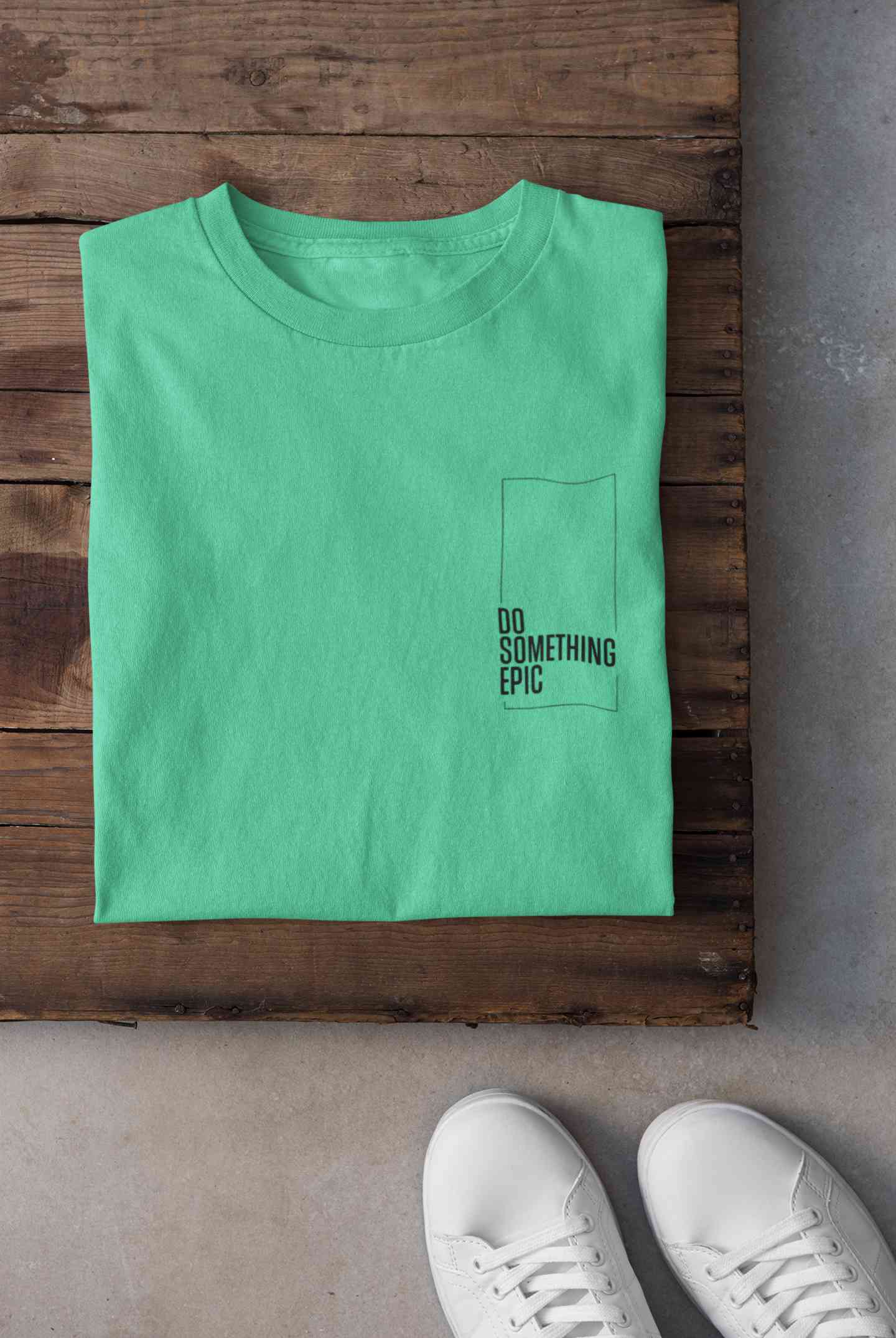 Do Something Epic Side Pocket Mens Half Sleeves T-shirt- FunkyTeesClub