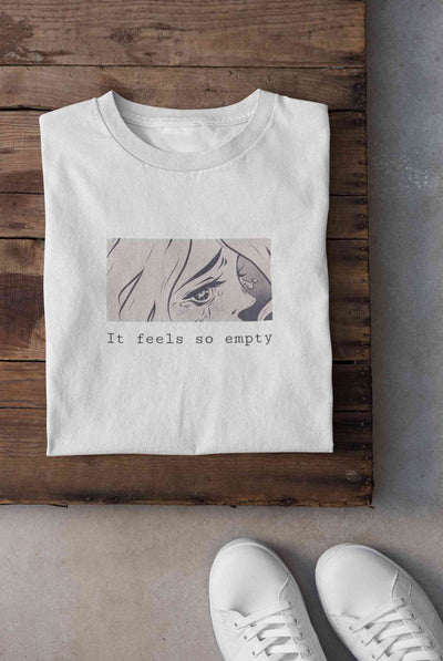 I feel So Empty Sad Manga Anime Theme Women Half Sleeves T-shirt- FunkyTeesClub