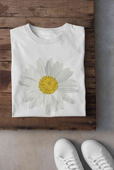 Cute Daisy Minimal Nature Cute Flower Graphic Women Half Sleeves T-shirt- FunkyTeesClub