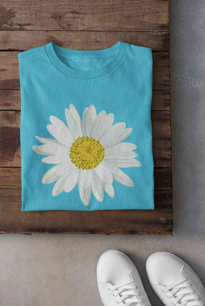 Cute Daisy Minimal Nature Cute Flower Graphic Women Half Sleeves T-shirt- FunkyTeesClub