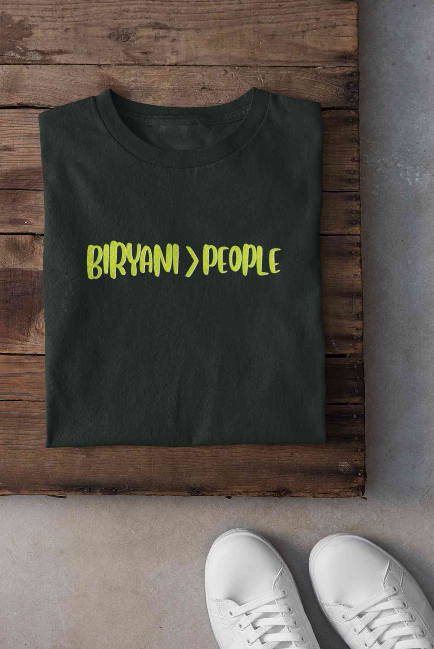 Biryani Food Love Mens Half Sleeves T-shirt- FunkyTeesClub