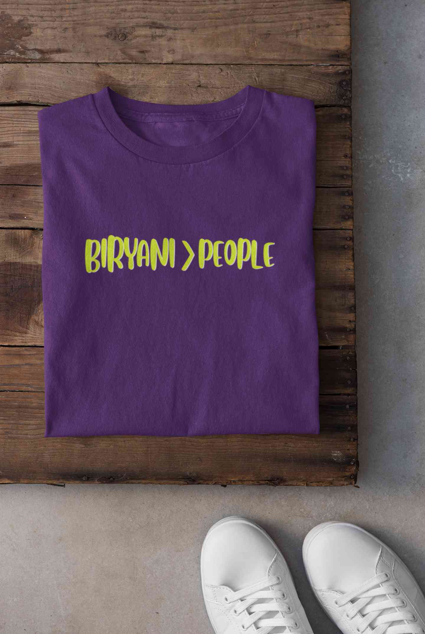 Biryani Food Love Mens Half Sleeves T-shirt- FunkyTeesClub