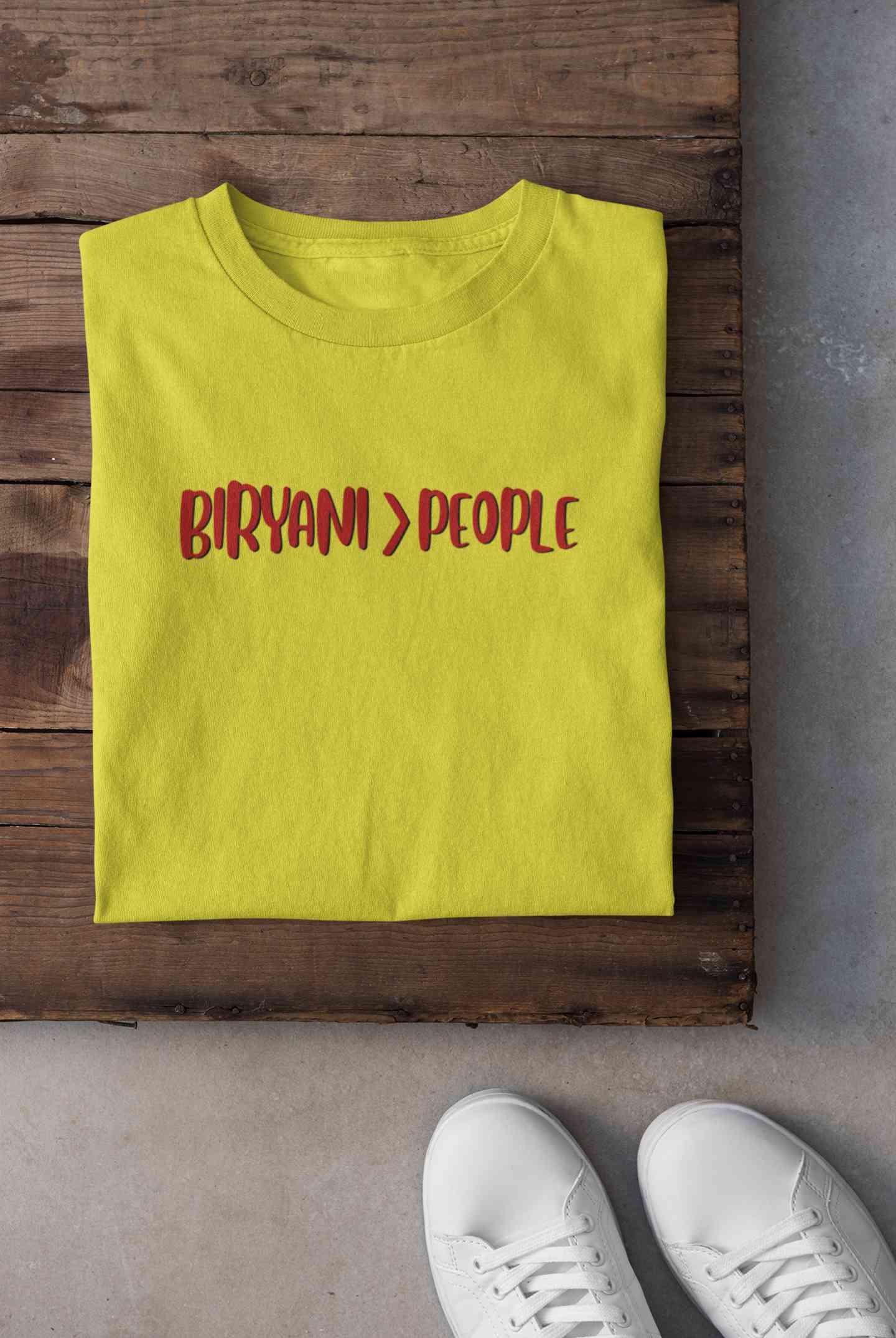 Biryani Food Love Mens Half Sleeves T-shirt- FunkyTeesClub