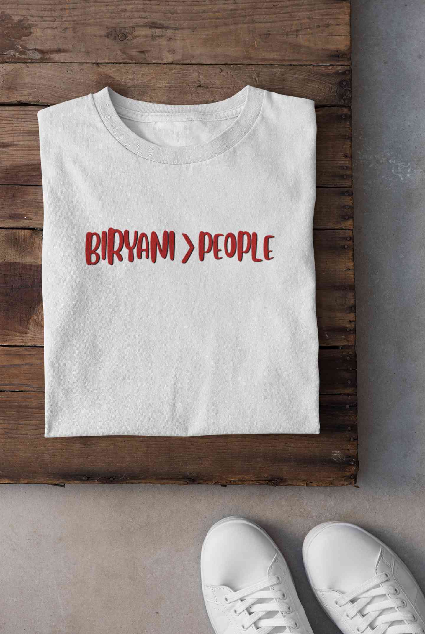 Biryani Food Love Mens Half Sleeves T-shirt- FunkyTeesClub