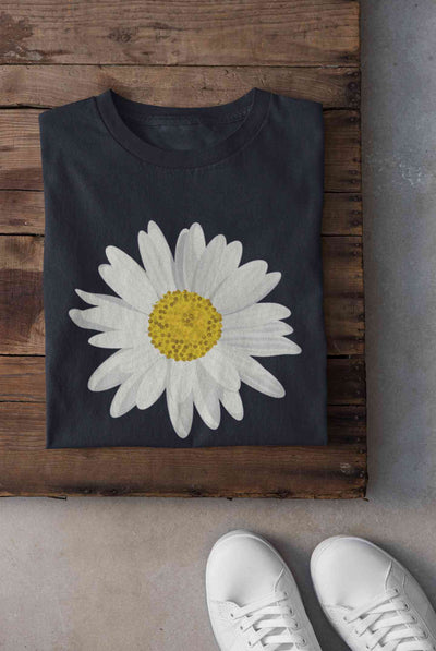Cute Daisy Minimal Nature Cute Flower Graphic Women Half Sleeves T-shirt- FunkyTeesClub