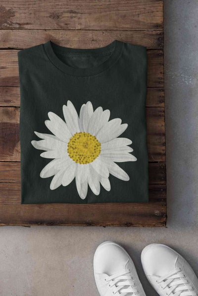 Cute Daisy Minimal Nature Cute Flower Graphic Women Half Sleeves T-shirt- FunkyTeesClub