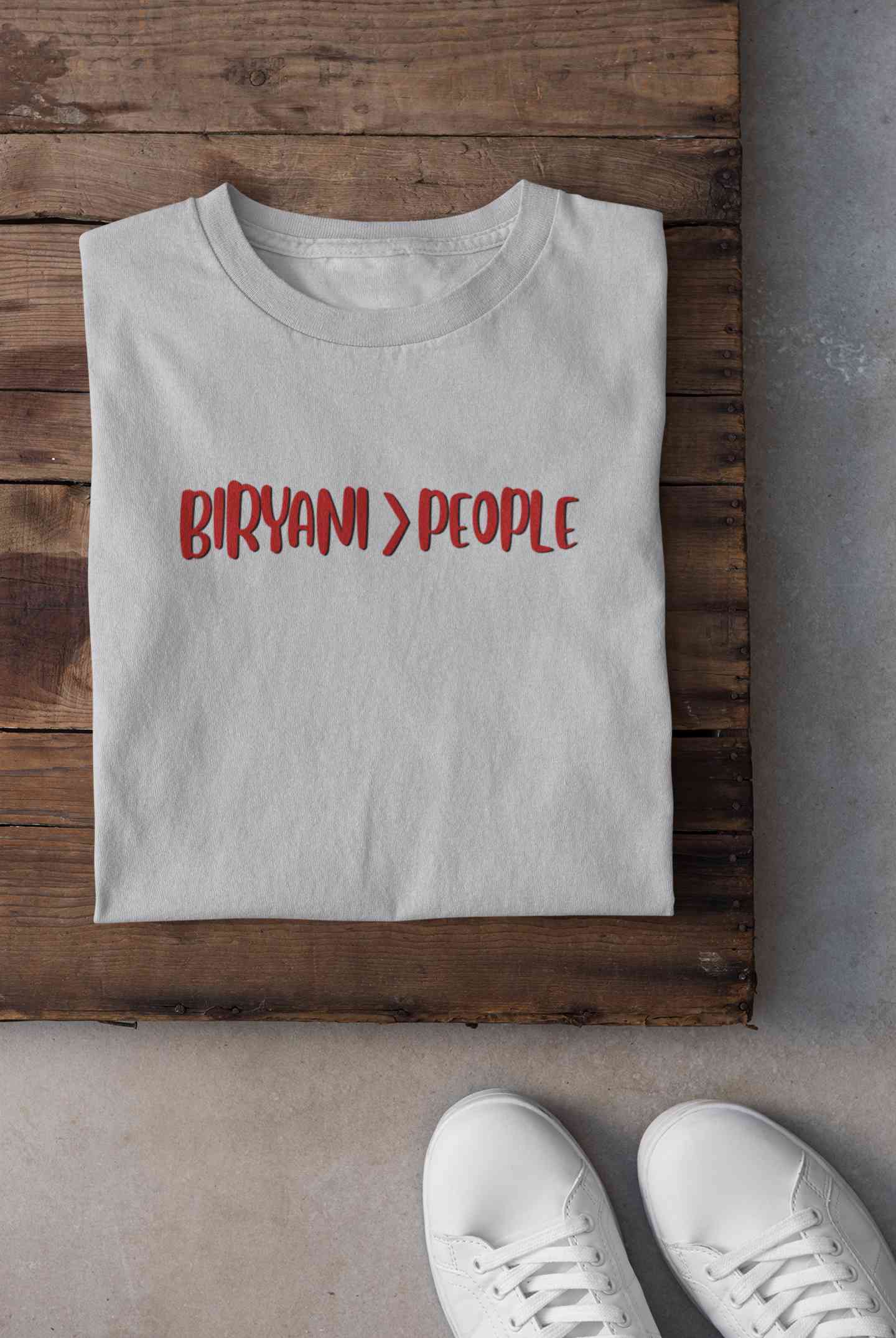Biryani Food Love Mens Half Sleeves T-shirt- FunkyTeesClub