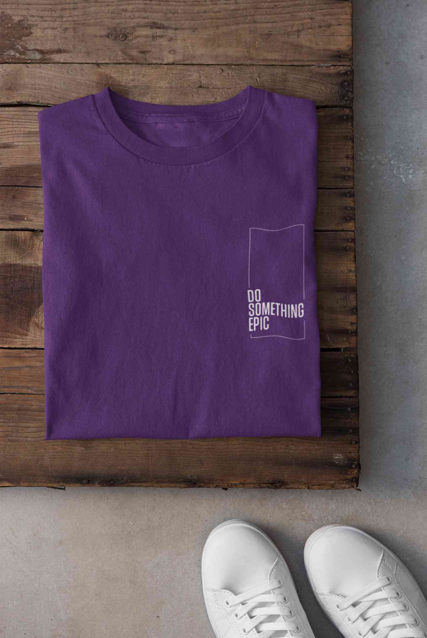 Do Something Epic Side Pocket Women Half Sleeves T-shirt- FunkyTeesClub