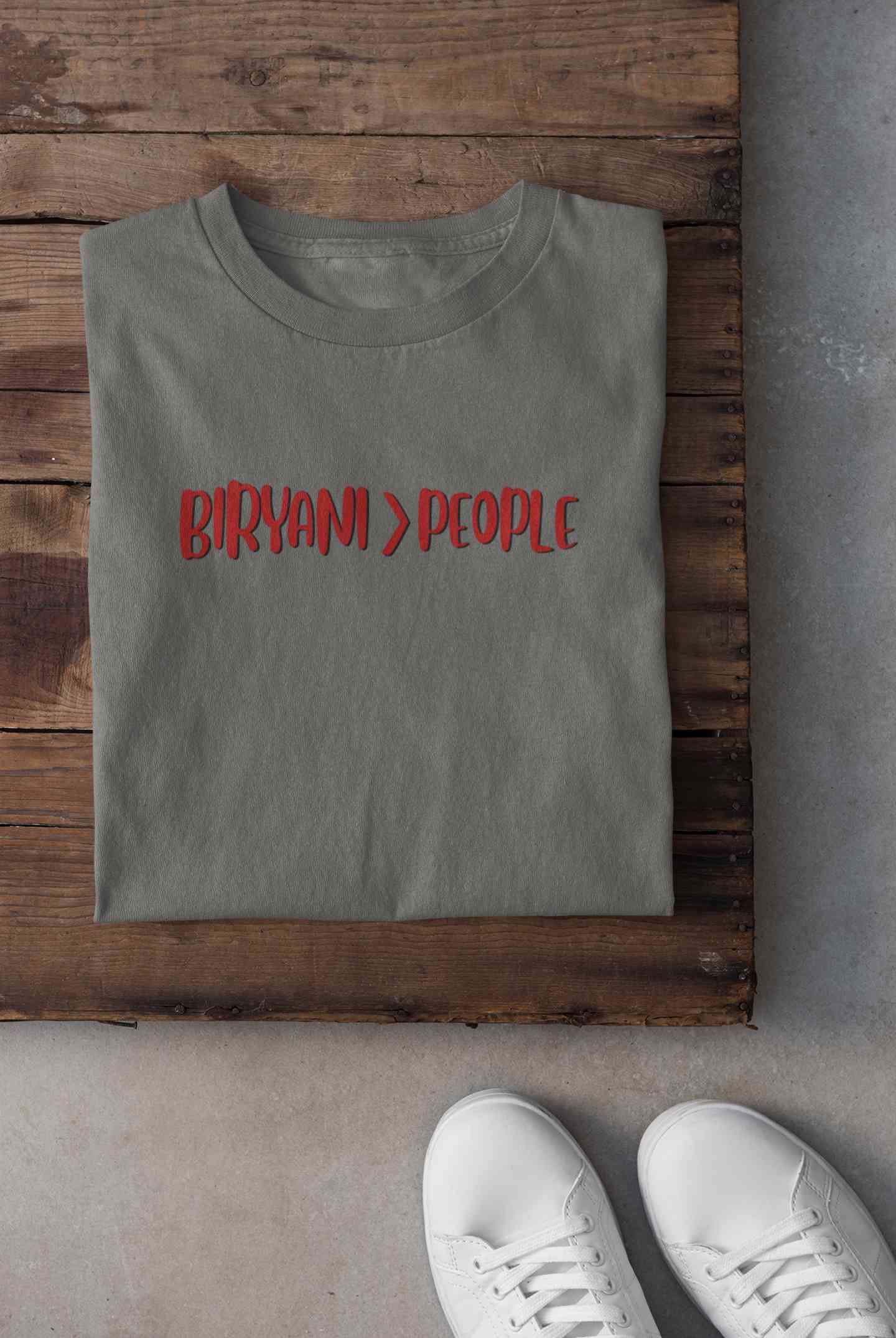 Biryani Food Love Mens Half Sleeves T-shirt- FunkyTeesClub