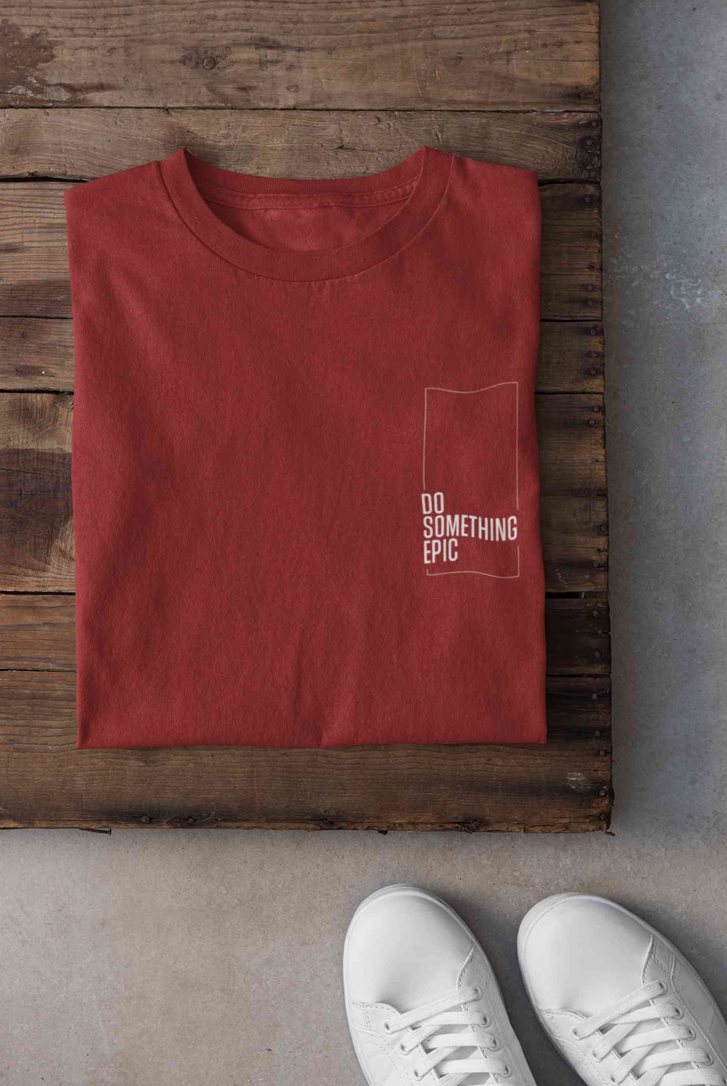 Do Something Epic Side Pocket Women Half Sleeves T-shirt- FunkyTeesClub