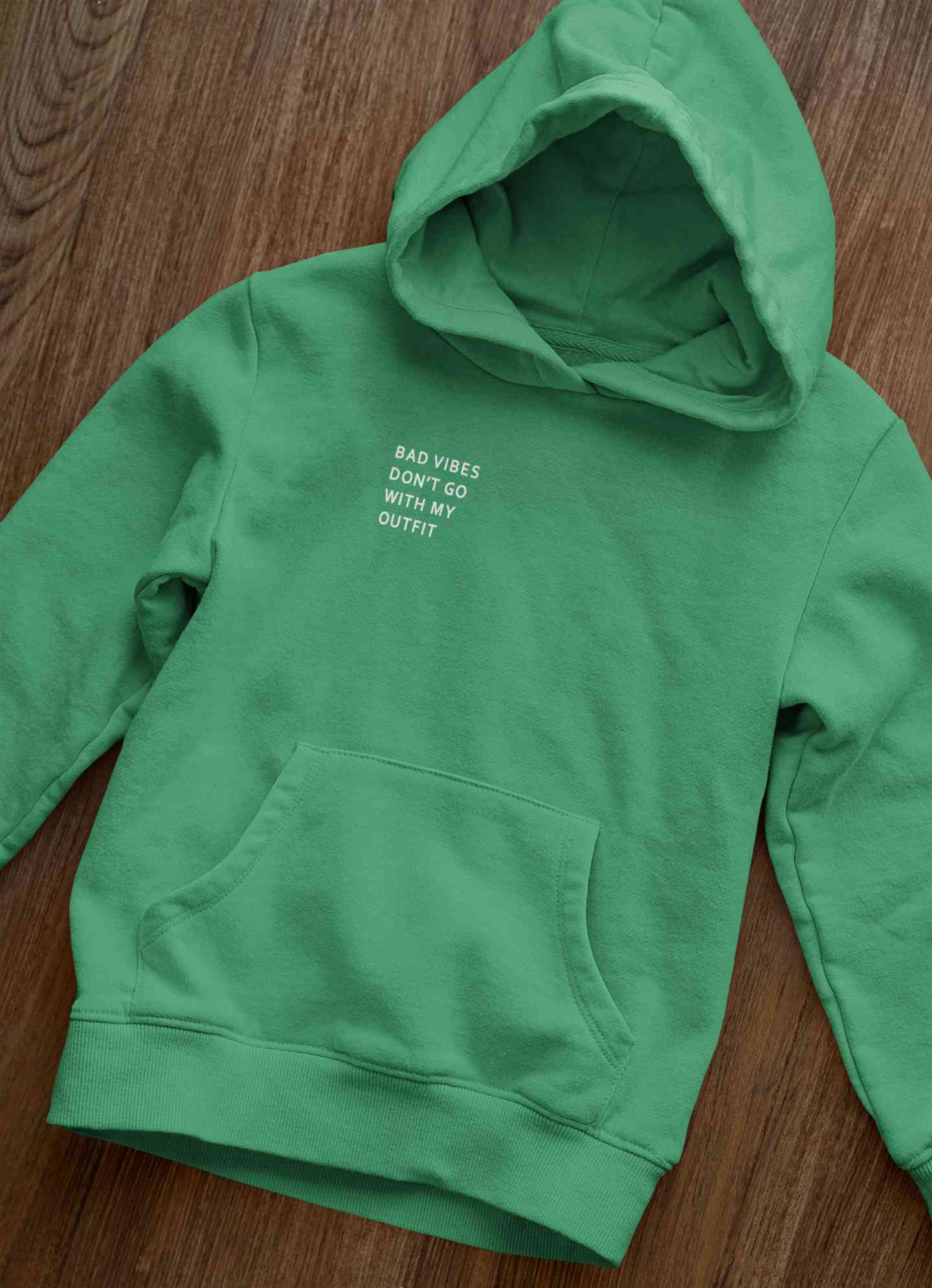 Bad Vibes Minimals Hoodies for Women-FunkyTeesClub