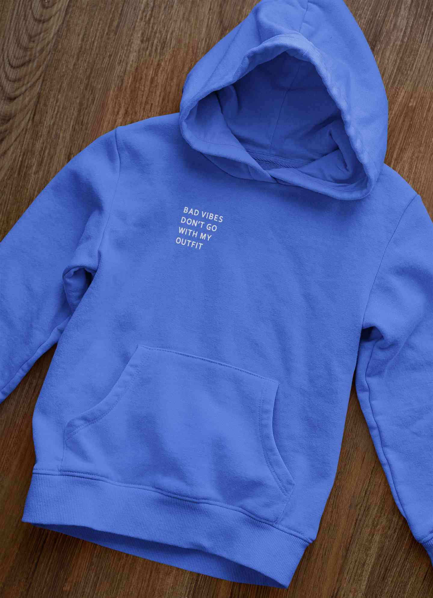 Bad Vibes Minimals Hoodies for Women-FunkyTeesClub