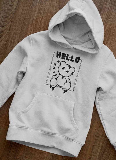 Hello Graphic Hoodies for Women-FunkyTeesClub