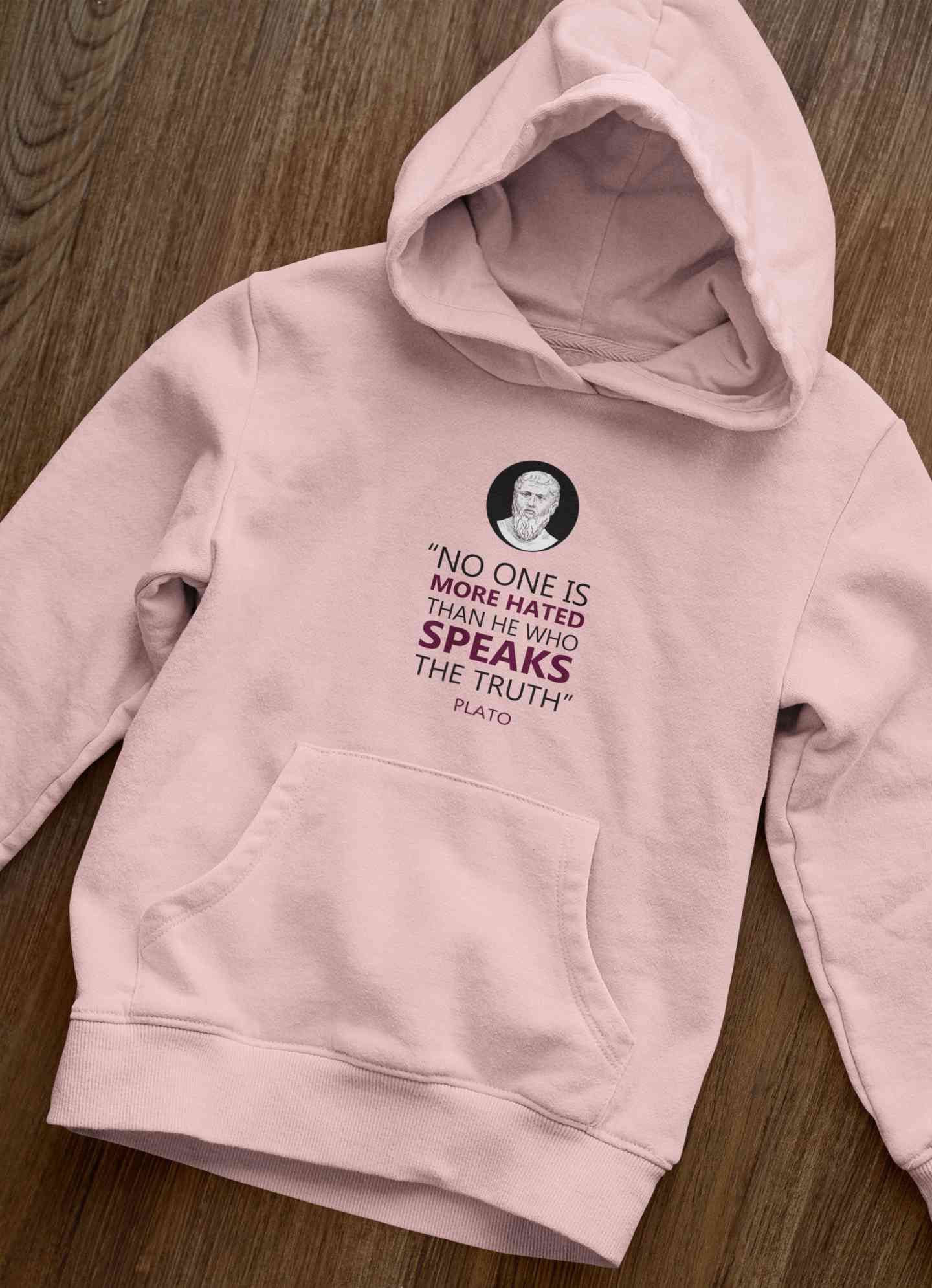 Plato Quote Hoodies for Women-FunkyTeesClub