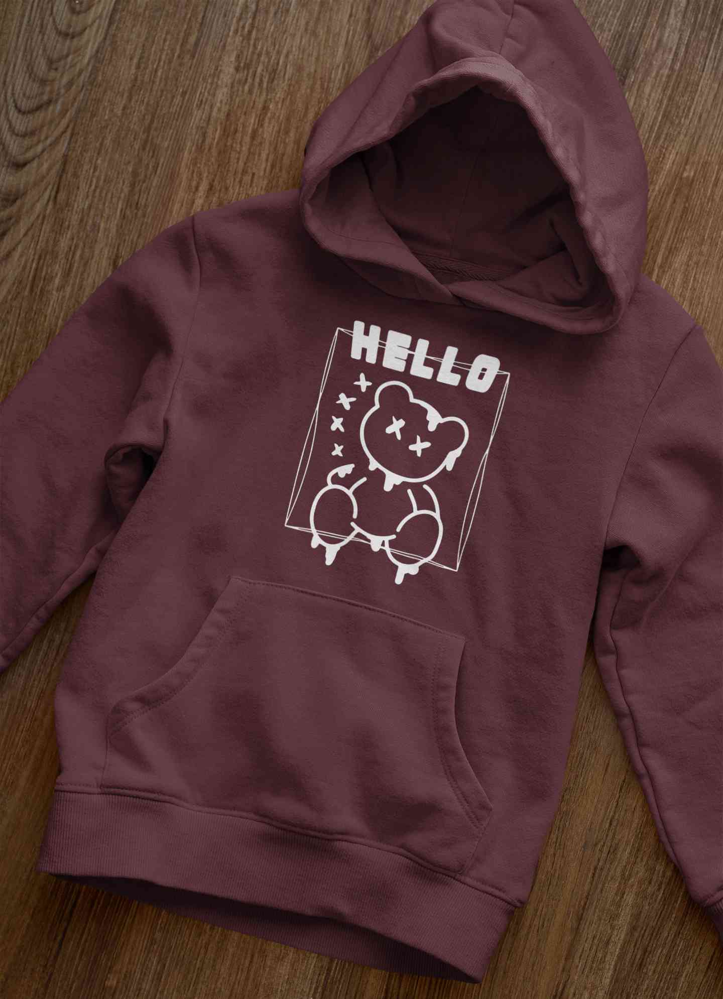 Hello Graphic Hoodies for Women-FunkyTeesClub