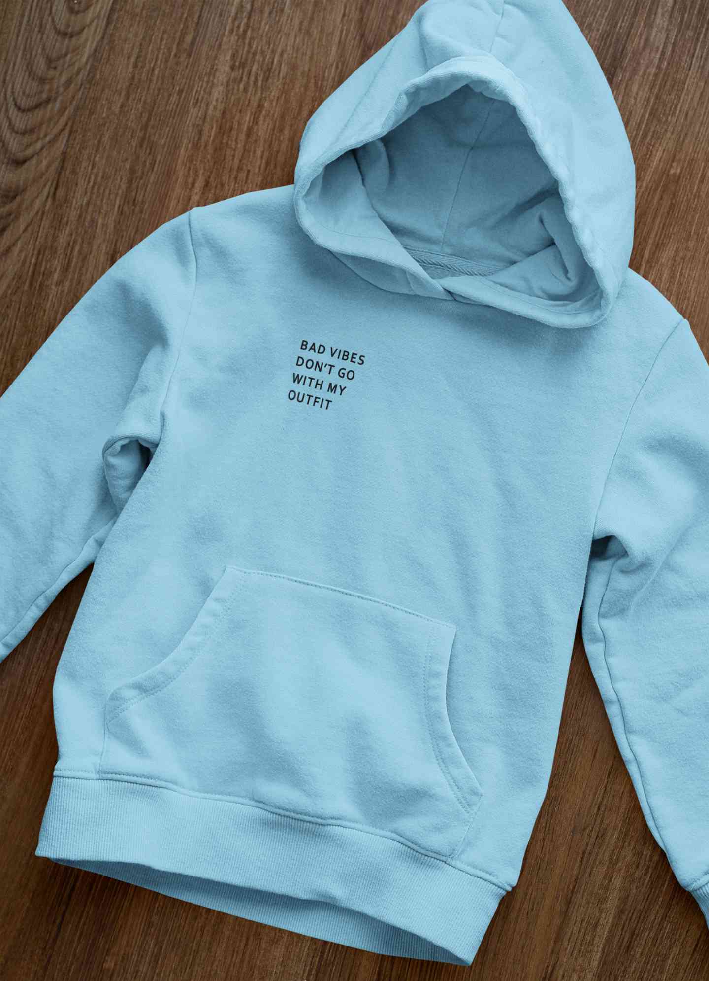 Bad Vibes Minimals Hoodies for Women-FunkyTeesClub