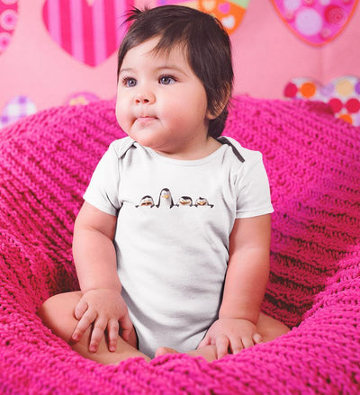 Funny Penguins Looking Abstract Rompers for Baby Girl- FunkyTradition FunkyTradition