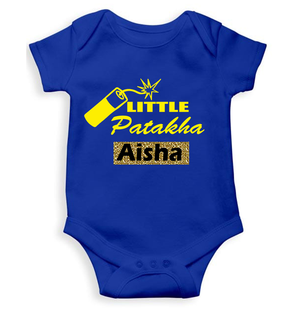 Customize Name Little Dhamaka Rompers for Baby Girl- FunkyTeesClub