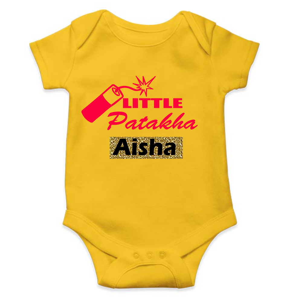 Customize Name Little Dhamaka Rompers for Baby Girl- FunkyTeesClub