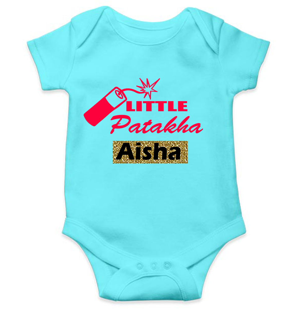 Customize Name Little Dhamaka Rompers for Baby Girl- FunkyTeesClub