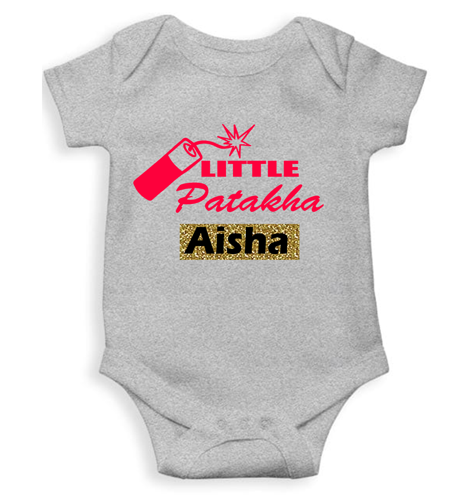 Customize Name Little Dhamaka Rompers for Baby Girl- FunkyTeesClub