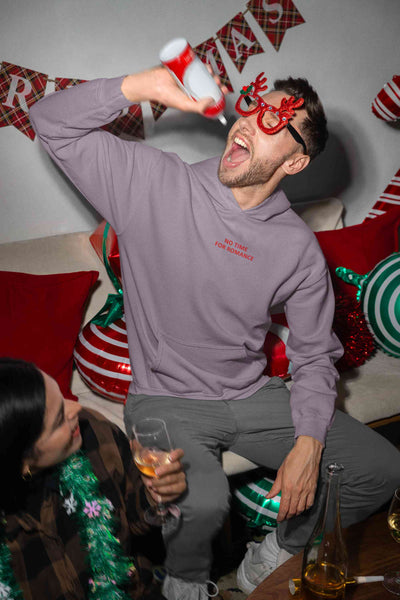 No Time For Romance Minimals Men Hoodies-FunkyTeesClub