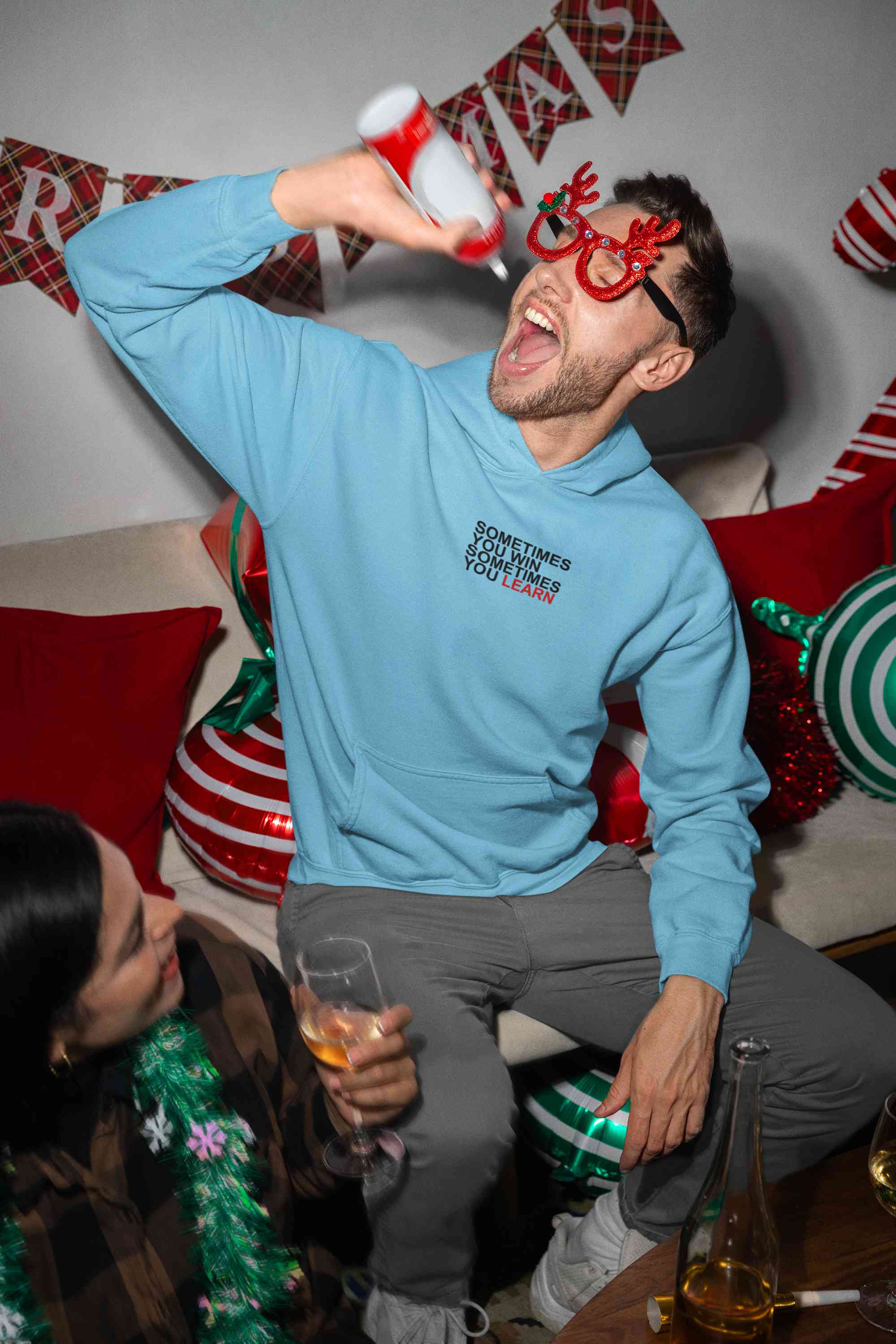 Sometimes You Win Positive Quotes Men Hoodies-FunkyTeesClub