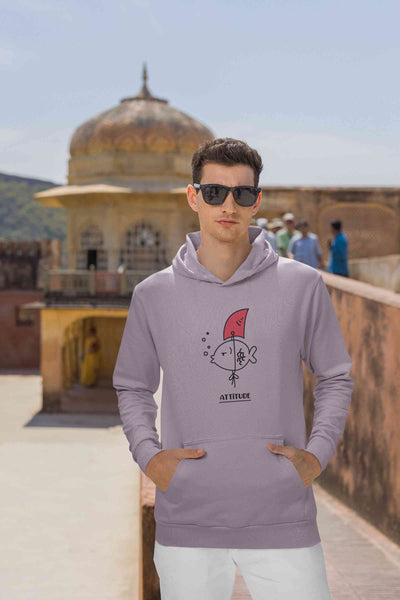 Shark Attitude Funny Cartoon Graphics Men Hoodies-FunkyTeesClub
