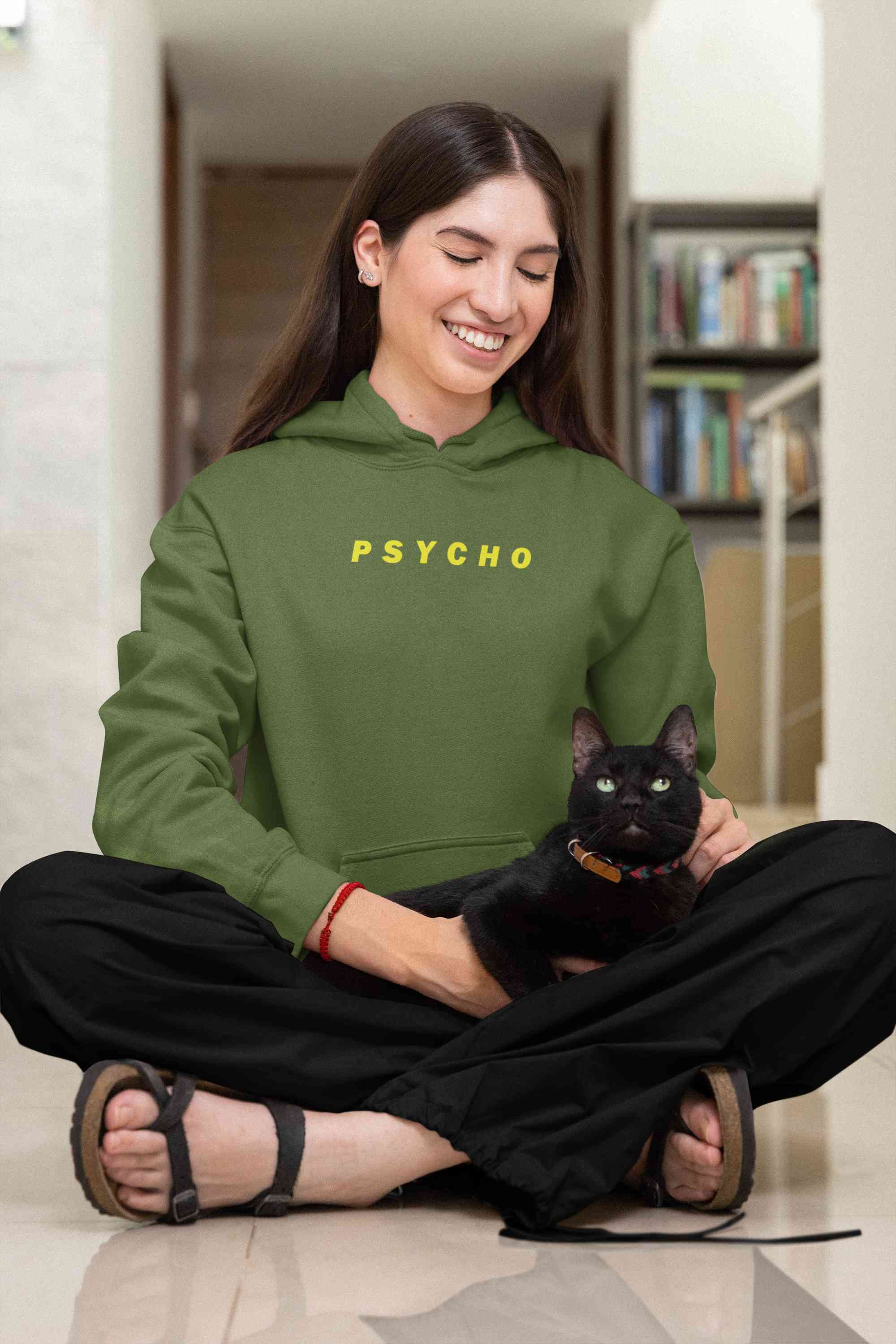 Psycho Minimals Hoodies for Women-FunkyTeesClub