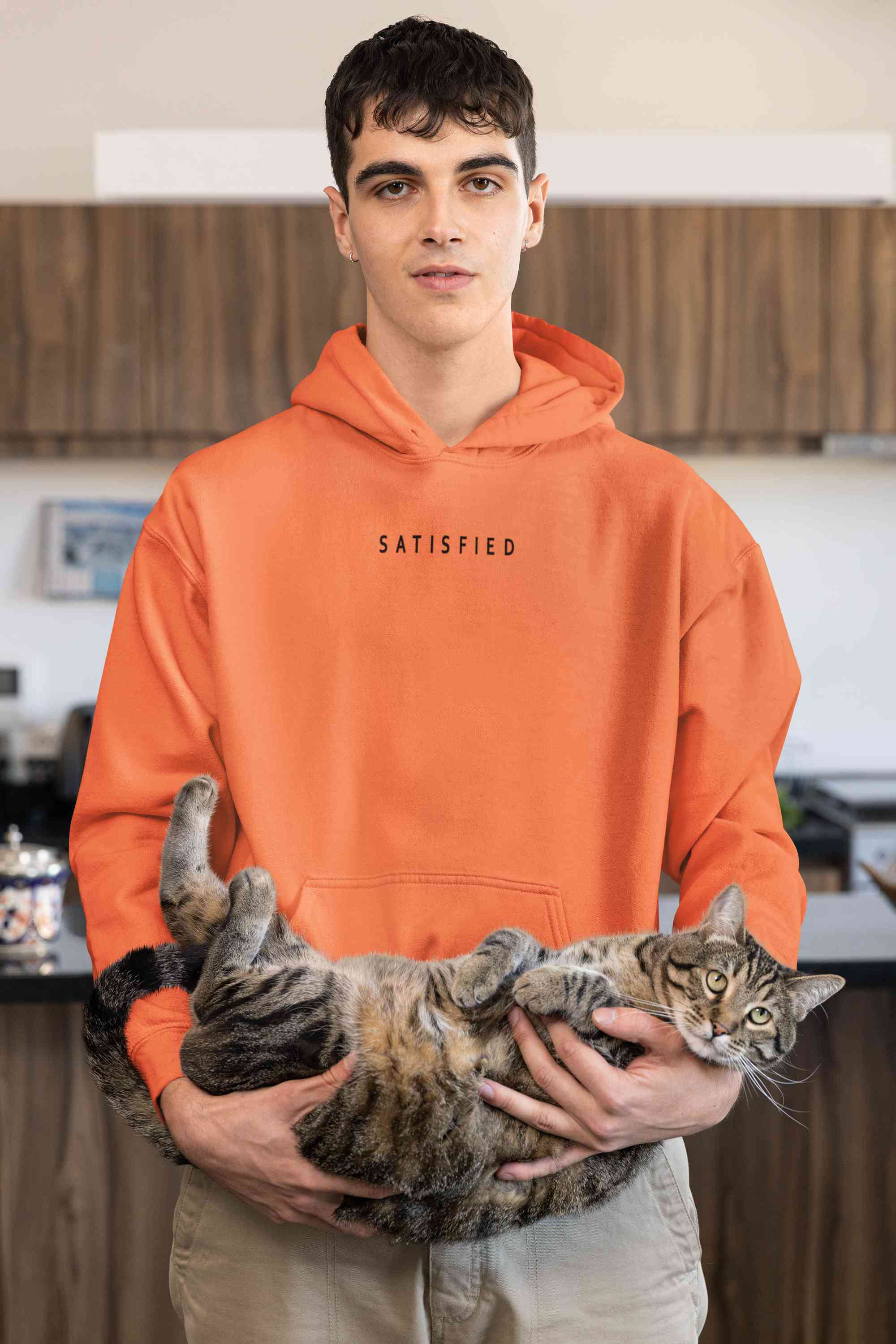Satisfied Minimals Men Hoodies-FunkyTeesClub