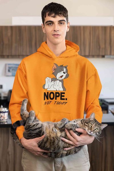 Cute Cartoon Not Today Men Hoodies-FunkyTeesClub