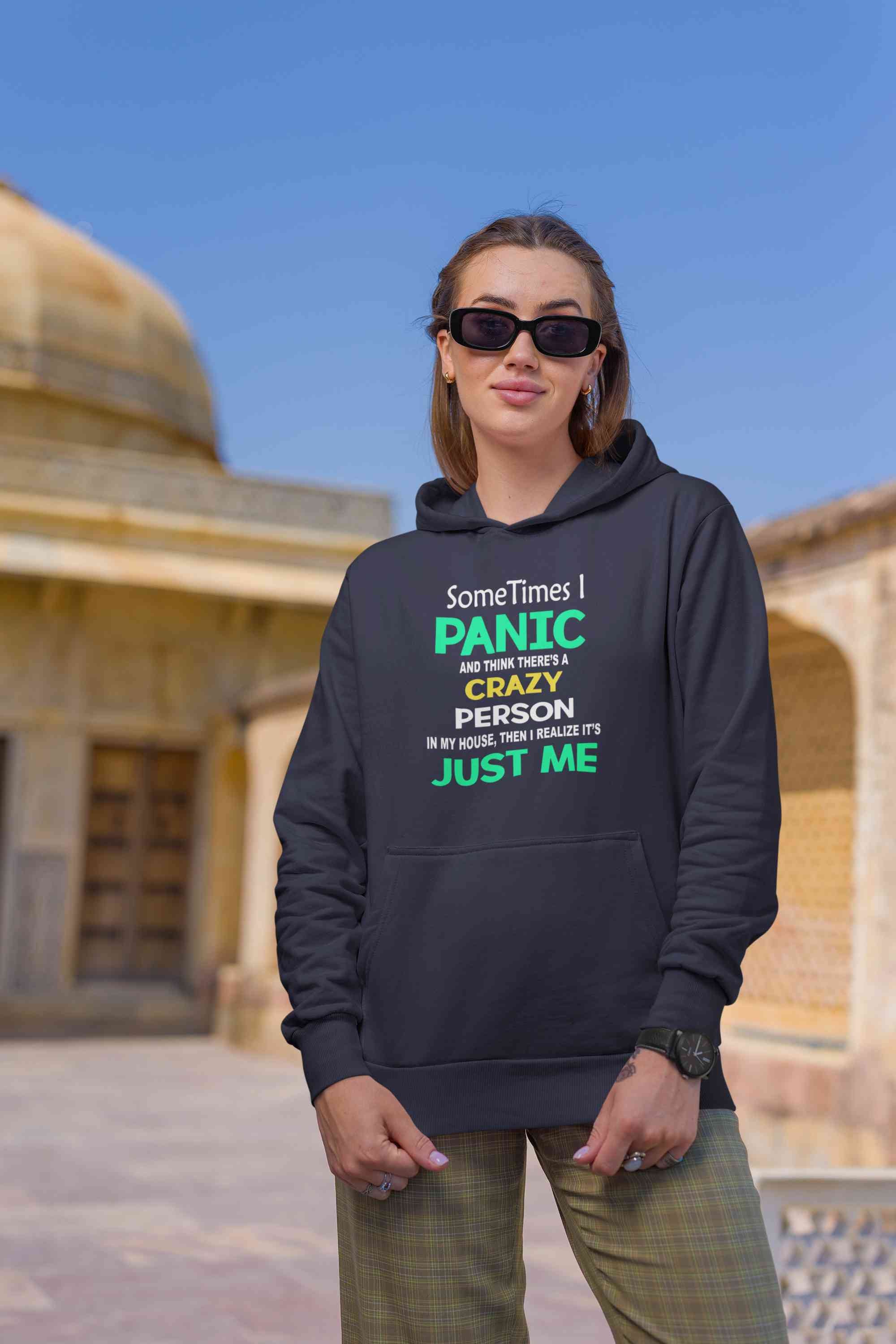 Crazy Person Funny Quotes Hoodies for Women-FunkyTeesClub