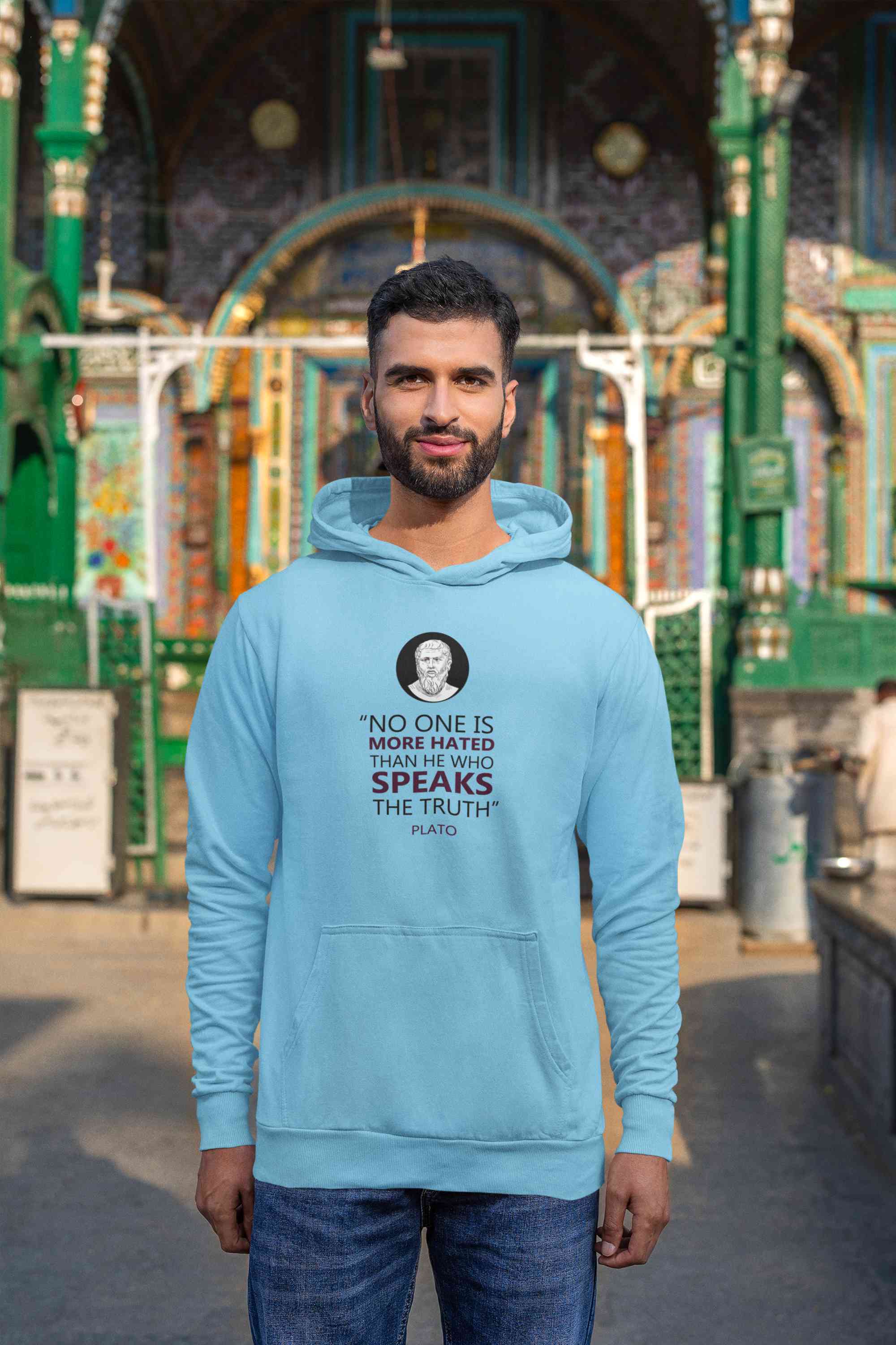 Plato Quote Men Hoodies-FunkyTeesClub