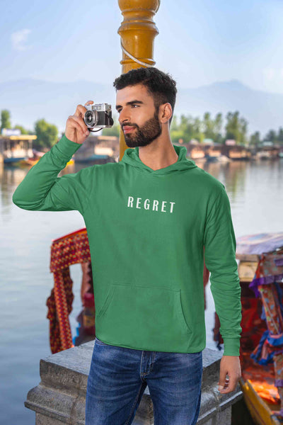 Regret Typography Men Hoodies-FunkyTeesClub