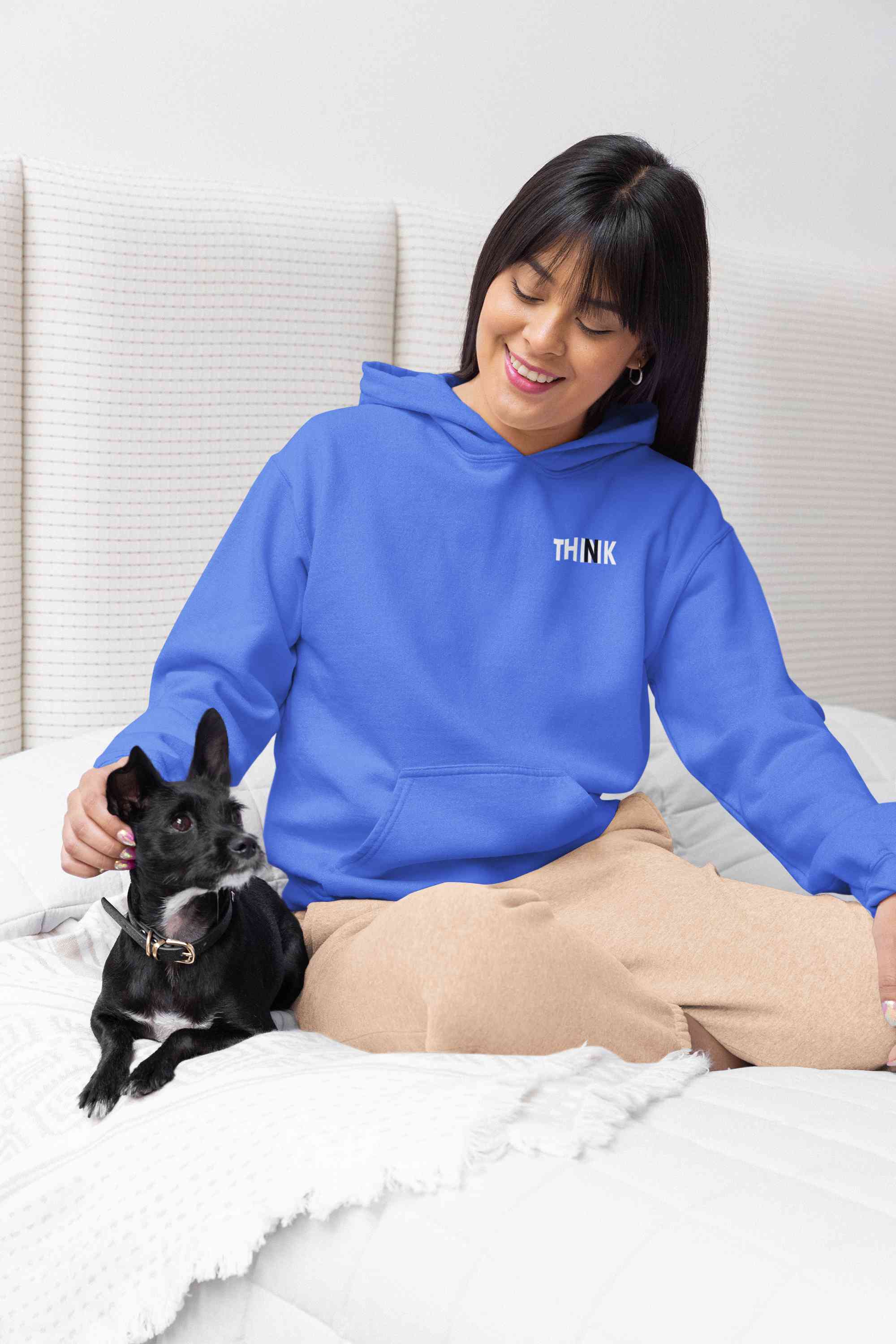 Think Minimals Hoodies for Women-FunkyTeesClub